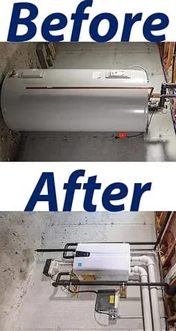 Before After Water Heater