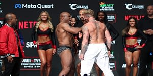 Mike Tyson’s slap of Jake Paul at weigh-in sparks fight hysteria ahead of Netflix special