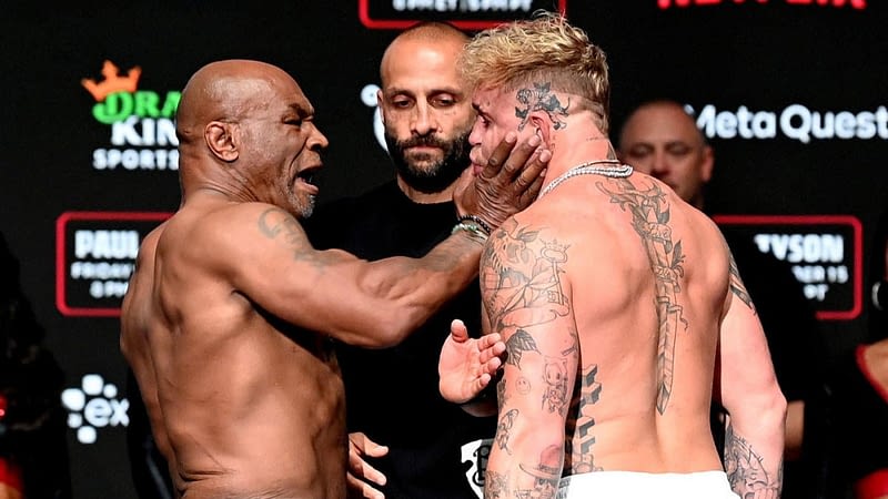 Mike Tyson's Tense Slap Adds Fire to Staredown With Jake Paul Ahead of Epic Showdown Weigh-In Drama!