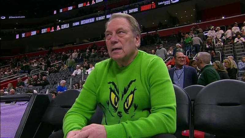 Merry Michigan: Tom Izzo and Greg Kampe don matching Grinch sweaters