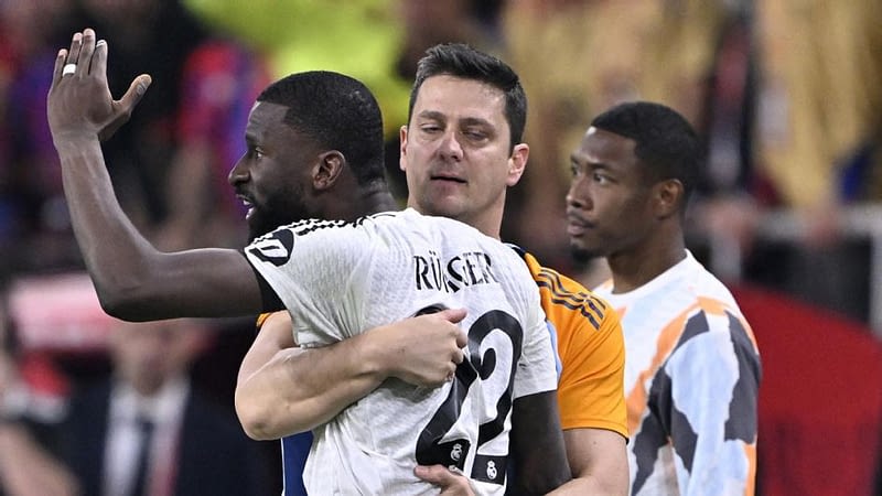 Rüdiger banned 6 games, Bellingham red revoked