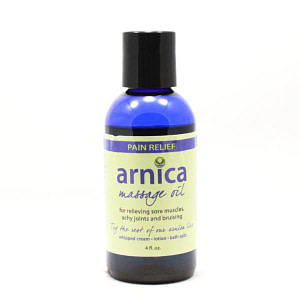Arnica Massage Oil - 4 oz - Front