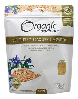 Sprouted Flax Seed Powder - 16 oz - Front