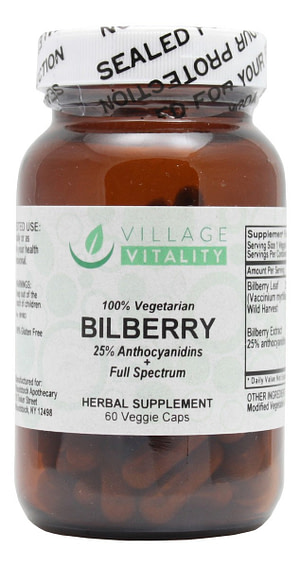 Bilberry- 90 Capsules- Front