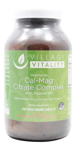 Cal-Mag Citrate Complex with Vitamin D3 - 250 Tablets - Front