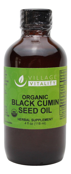 Organic Black Cumin Seed Oil - 4 oz - Front