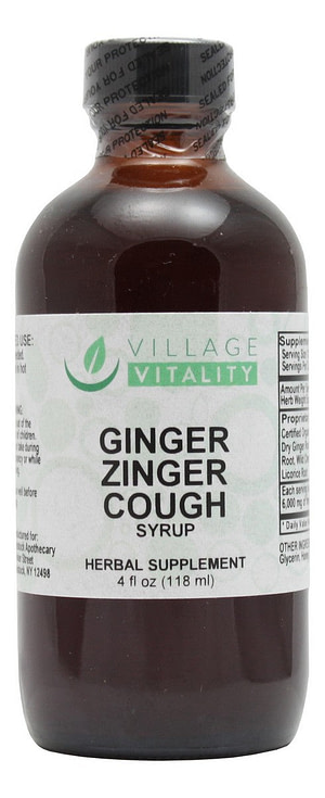 Ginger Zinger Cough Syrup - 4 oz Liquid - Front