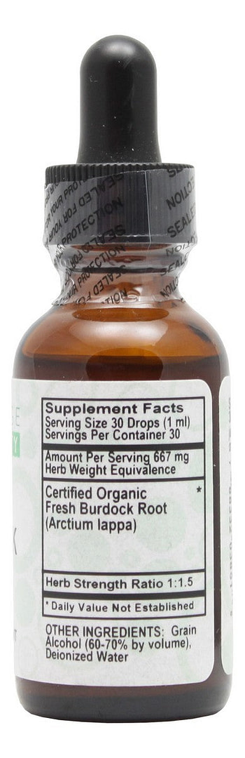 Burdock- 1 oz Liquid- Supplement Facts