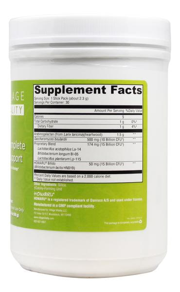 Probiotic Complete Intensive Support - 30 Packs - Supplement Facts