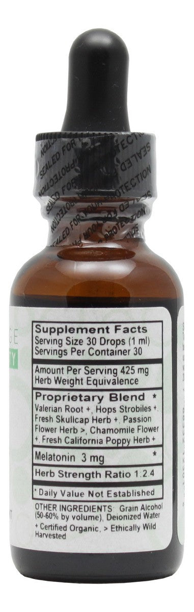 Sleep (with Valerian & Melatonin) - 1 oz Liquid - Supplement Facts