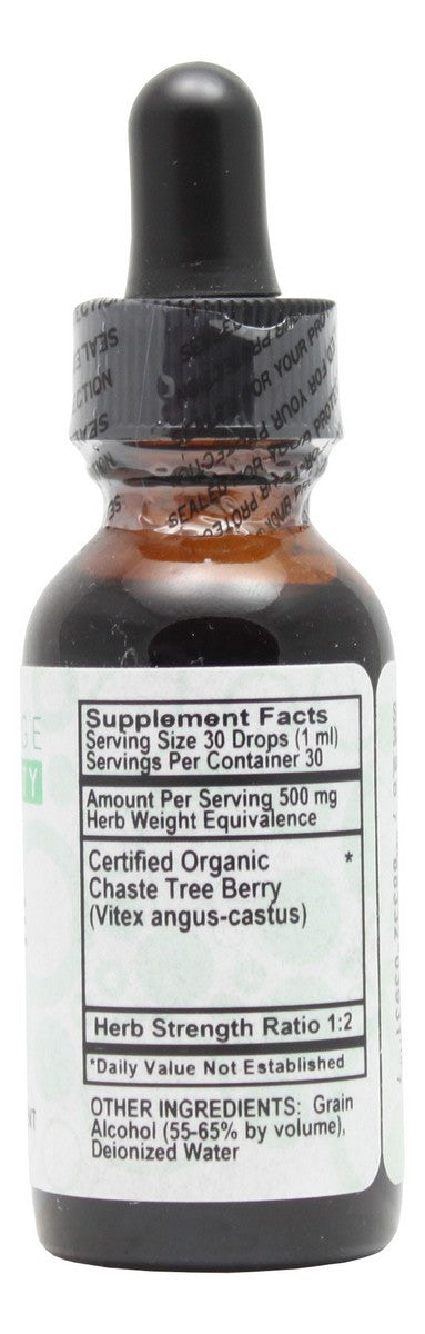 Chaste Tree Berry - 1 oz Liquid - Supplement Facts