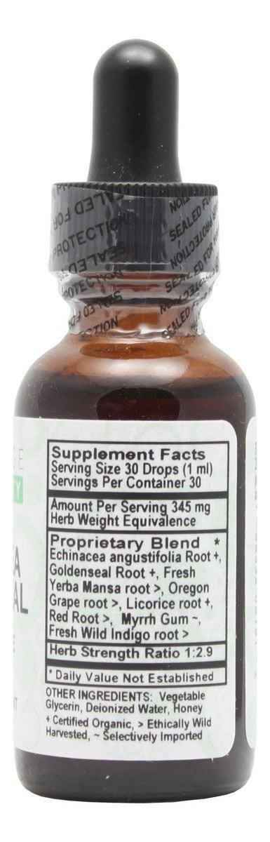 Echinacea/Goldenseal Complex Alcohol Free - 1 oz Liquid - Supplement Facts