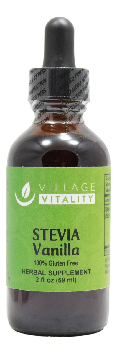 Stevia Vanilla Flavor - 2 oz Liquid - Front