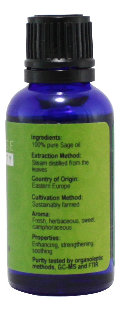 Sage Essential Oil - 1 oz - Supplement Facts