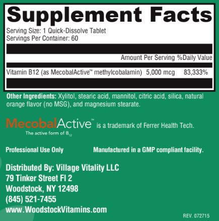 Methyl B-12 5,000 - 60 Tablets