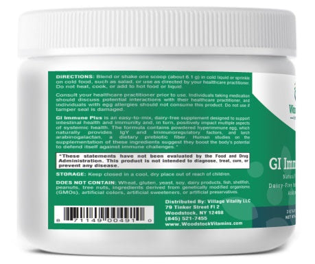 GI Immune Plus - Vanilla Flavor - 6.46 oz Powder