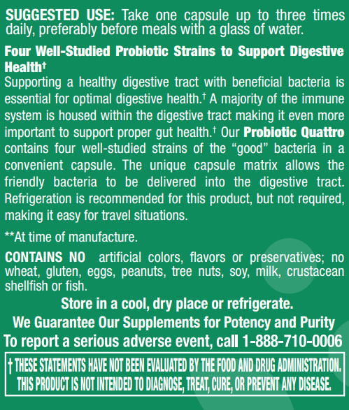 Probiotic Quattro - 50 Capsules
