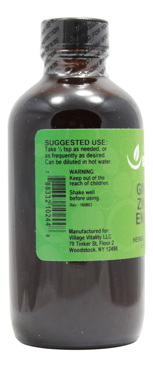 Ginger Zinger Energy Syrup - 4 oz Liquid - Info