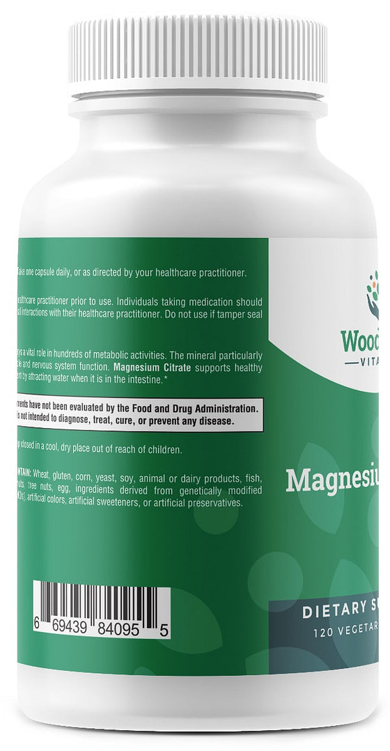 Magnesium Citrate - 120 Capsules