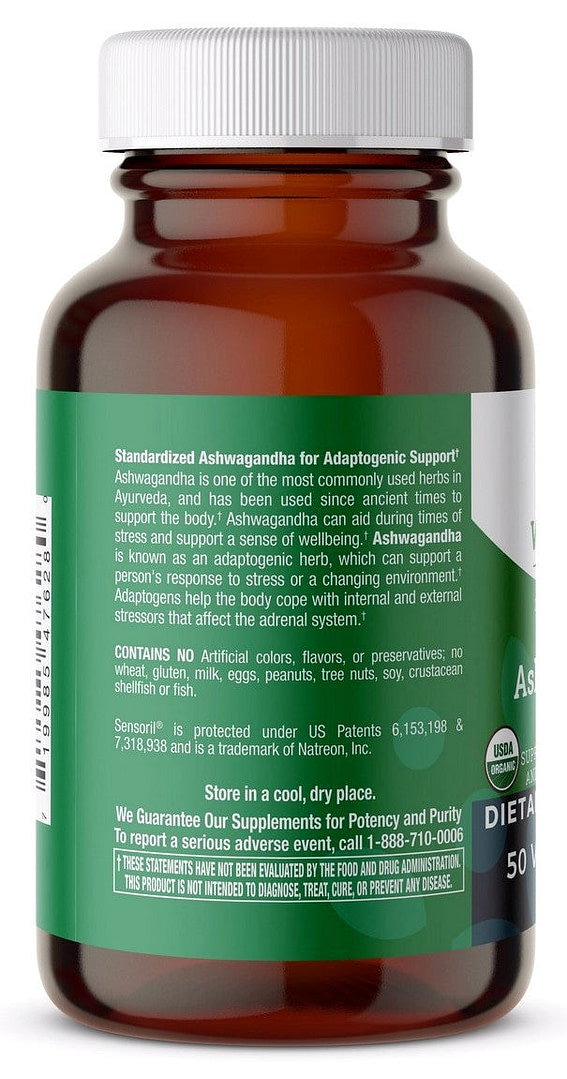 Organic Ashwagandha 500 mg - 50 Tablets