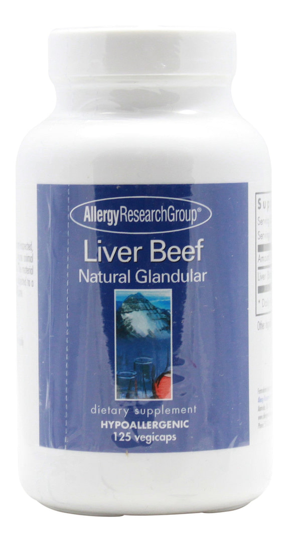 Liver Beef Natural Glandular - 120 Capsules - Front