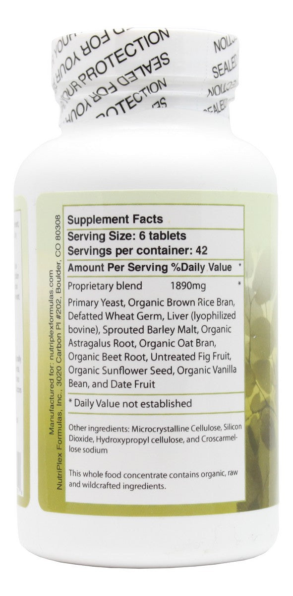 B Food Complex - 250 Tablets - Supplement Facts