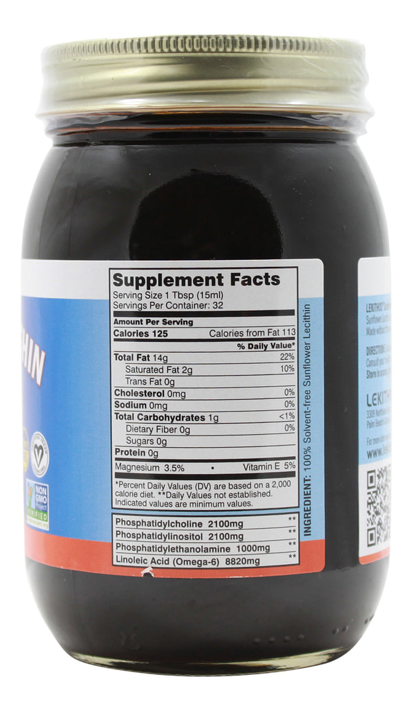 Sunflower Lecithin - 16 oz Liquid Supplement Facts
