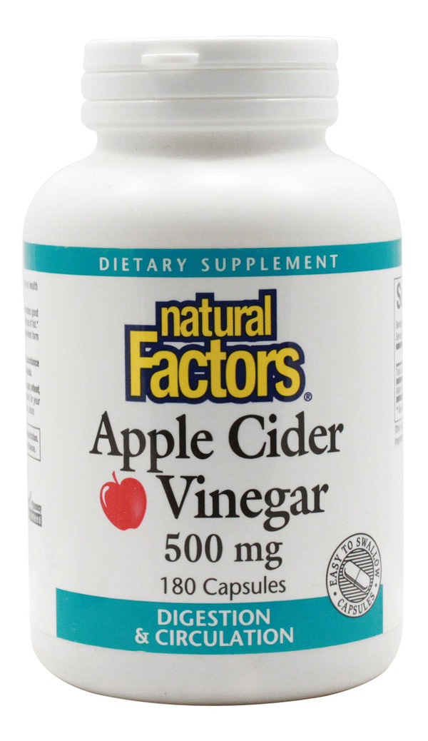 Apple Cider Vinegar 500mg - 180 Capsules - Front