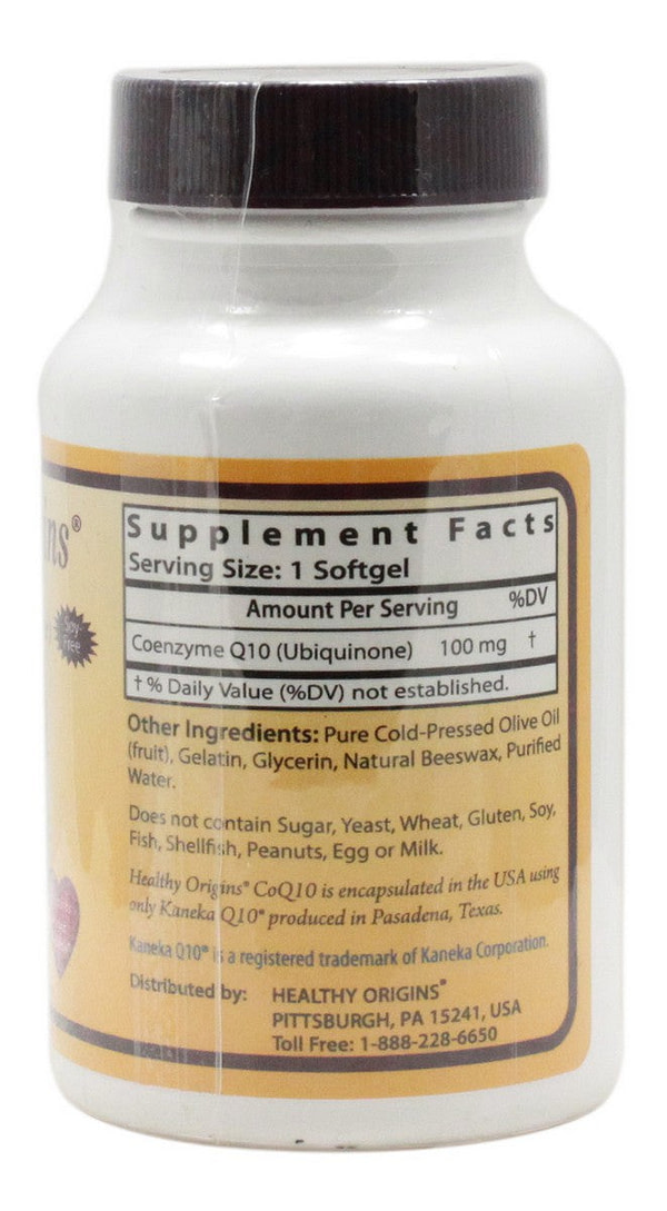 CoQ10 100 mg - 60 Softgels - Supplement Facts