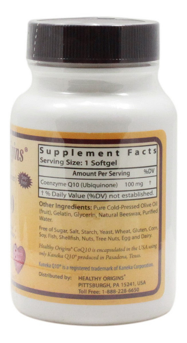 CoQ10 100 mg - 30 Softgels - Supplement Facts