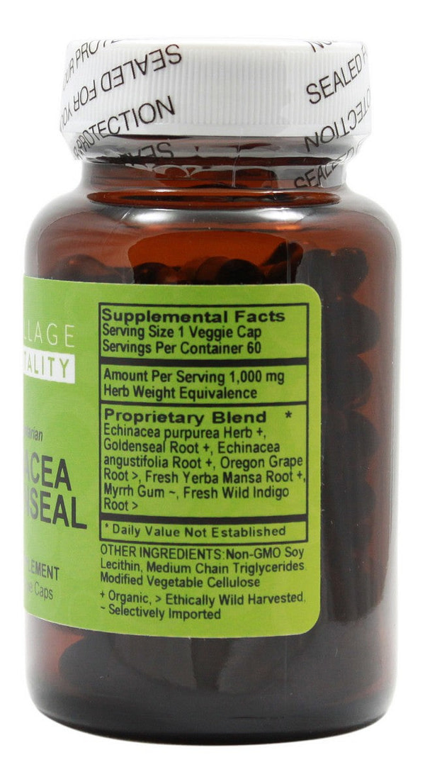 Echinacea Goldenseal - 60 Liquid Capsules - Supplement Facts