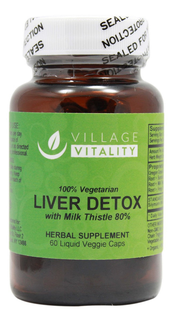 Liver Detox with Milk Thistle 80% - 60 Capsules - Front