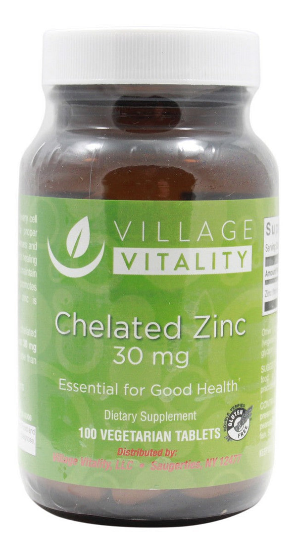 Chelated Zinc 30 mg - 100 Tablets -  Front