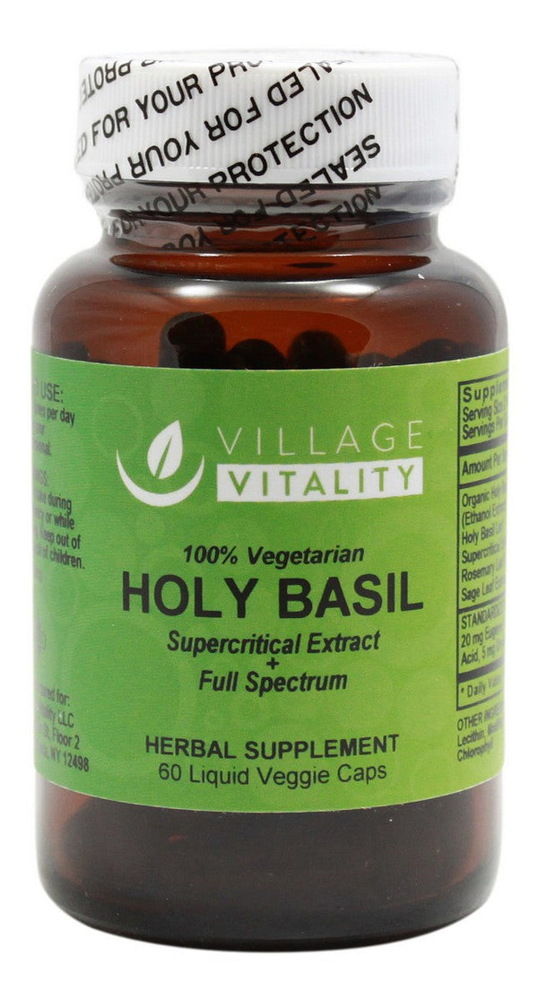 Holy Basil (Supercritical Extract and Full Spectrum) - 60 Liquid Caps - Front