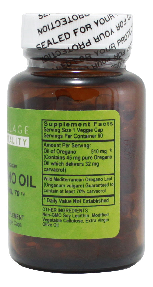 Oregano Oil - 60 Capsules - Supplement Facts