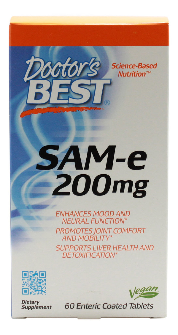Sam-E 200 mg - 60 Tablets - Front