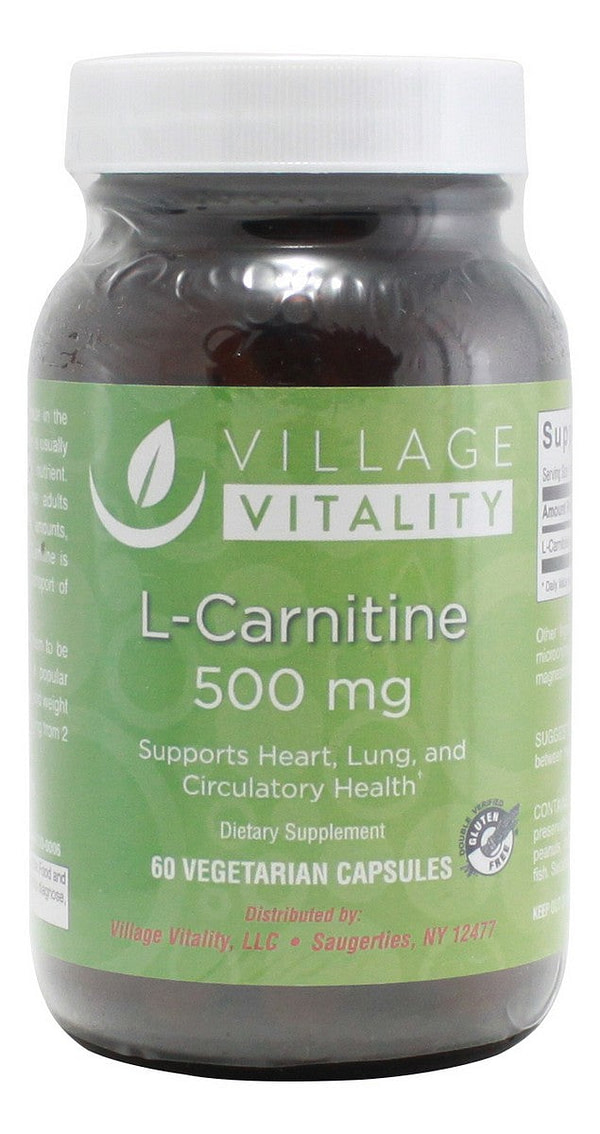 L-Carnitine 500 mg - 60 Capsules - Front