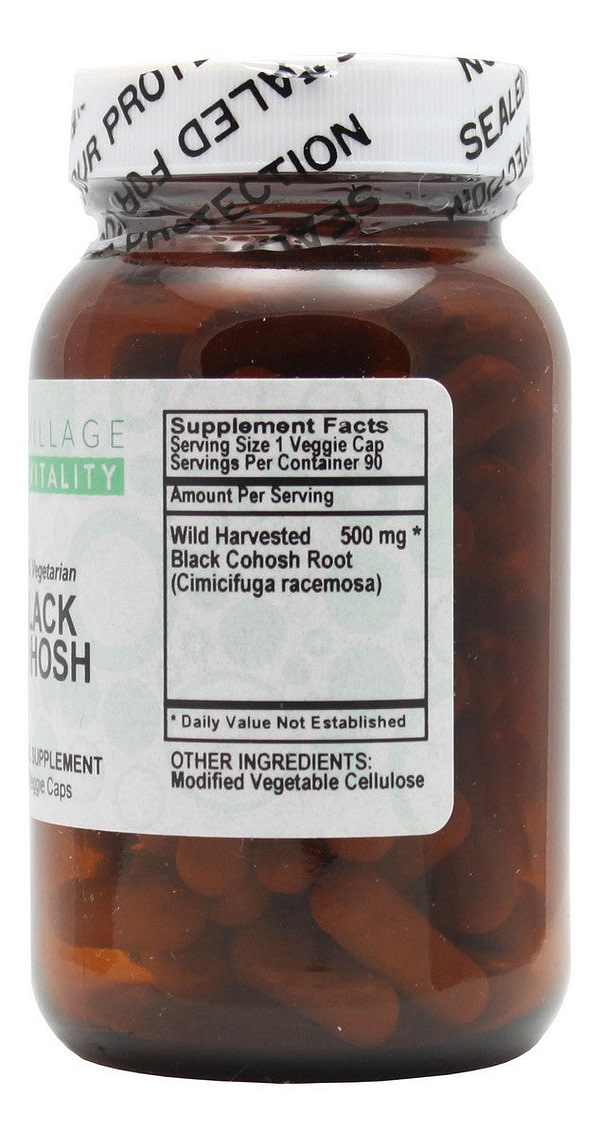 Black Cohosh- 90 Capsules- Supplement Facts
