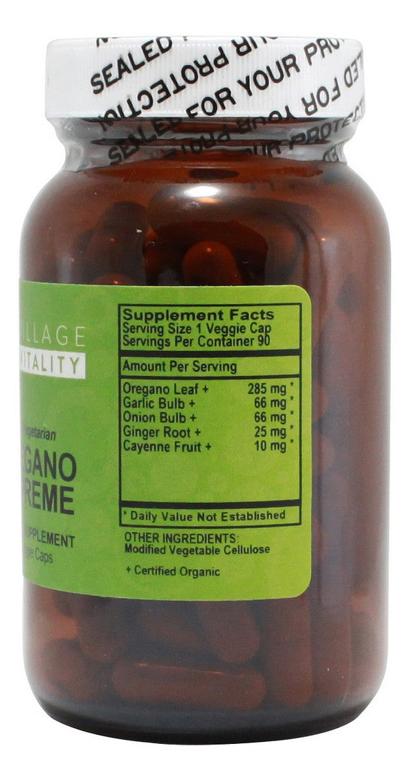 Oregano Supreme - 90 Capsules - Supplement Facts