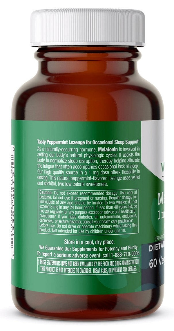 Melatonin 1 mg Natural Peppermint Flavor - 60 Lozenges