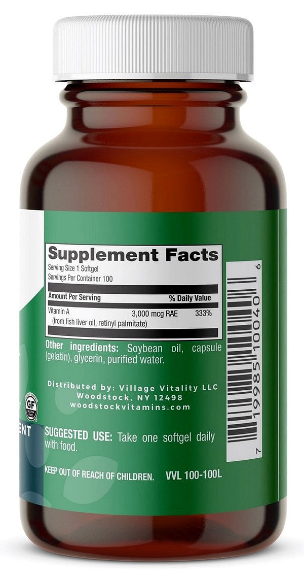 Vitamin A 10,000 I.U. - 100 Softgels