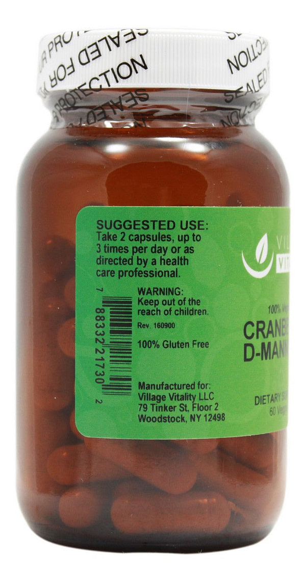Cranberry + D-Mannose - 60 Capsules - Information