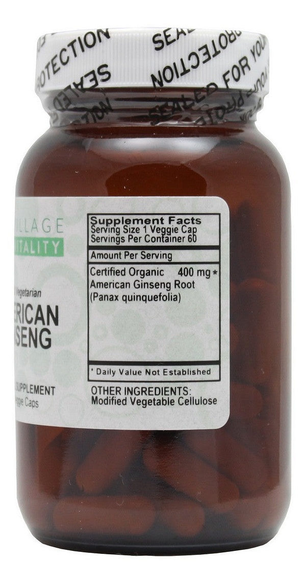 American Ginseng - 60 Capsules - Supplement Facts