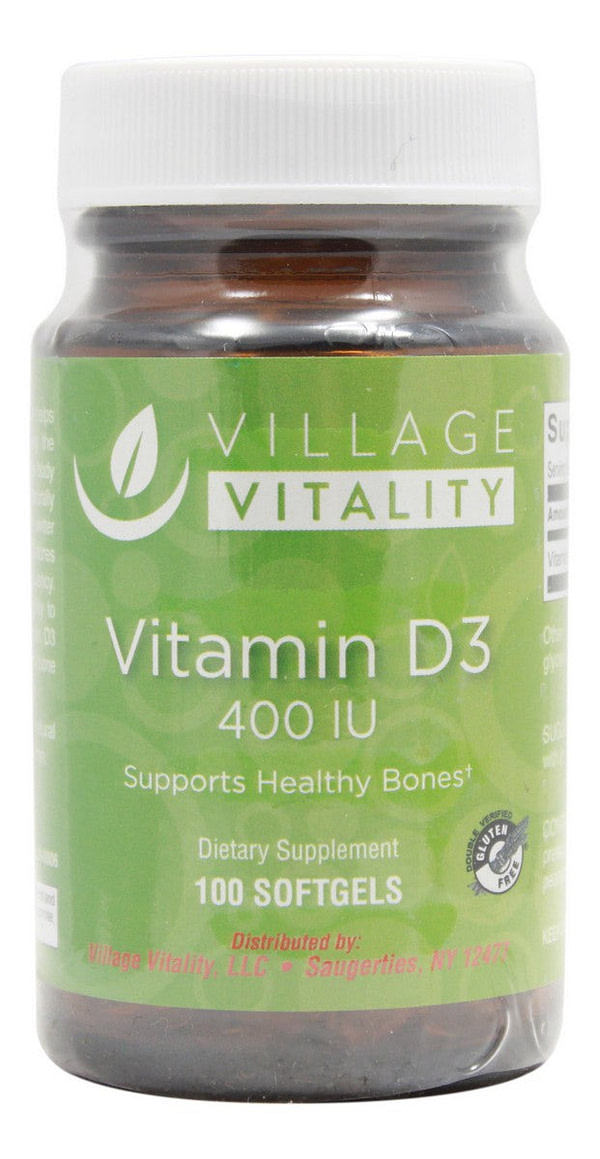 Vitamin D3 400 I.U. - 100 Softgels - Front