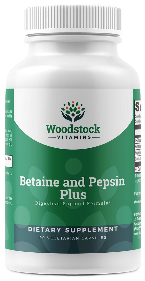 Betaine and Pepsin Plus - 90 Capsules