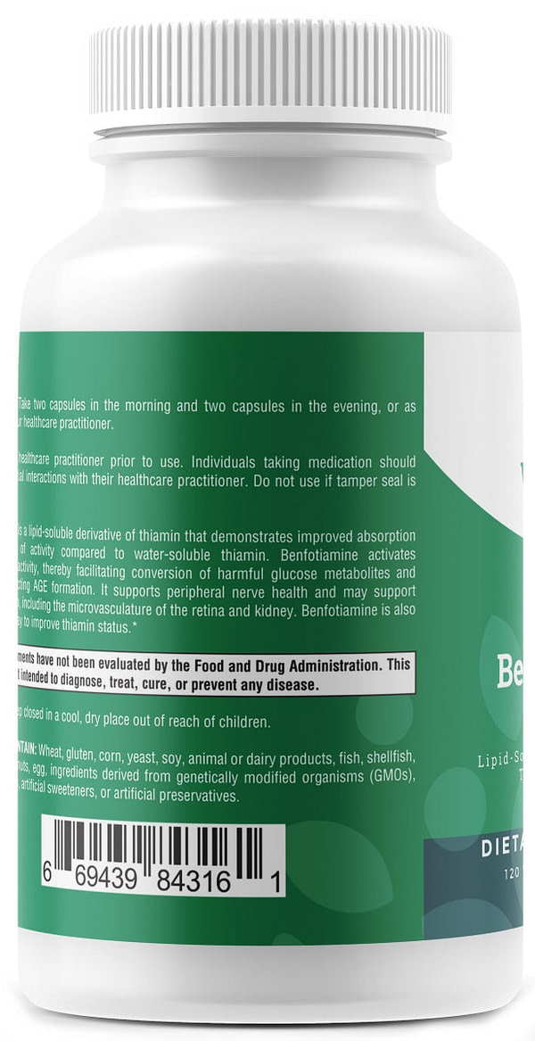 Benfotiamine 150 mg - 120 Capsules