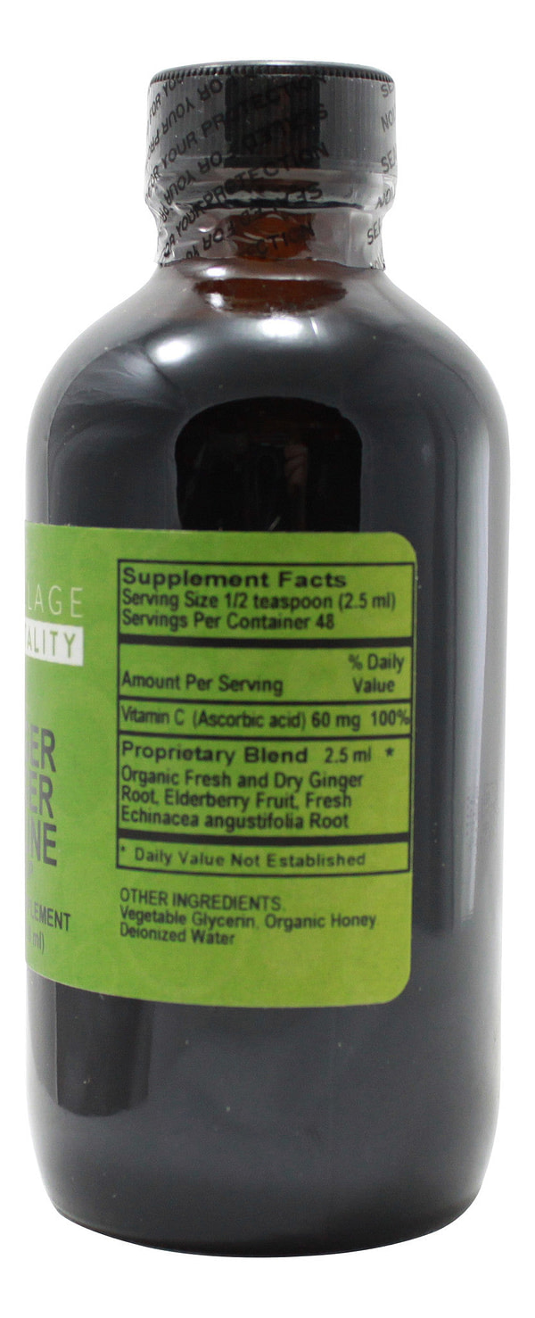 Ginger Zinger Immune Syrup - 4 oz Liquid Supplement Facts