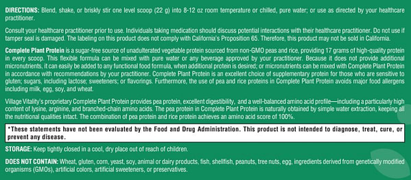 Complete Plant Protein - 10.37 oz Powder