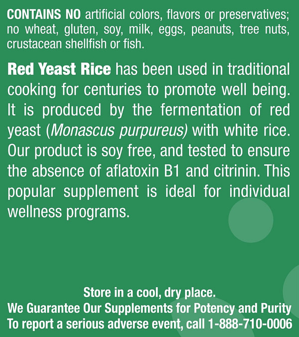 Red Yeast Rice - 60 Capsules