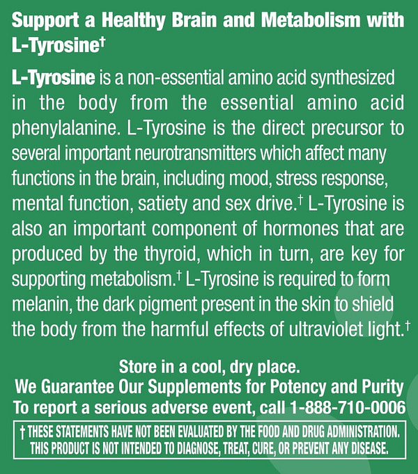 L-Tyrosine 500 mg - 90 Capsules